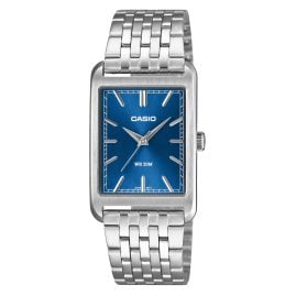Casio MTP-B215D-2AVER Uhr in Unisexgröße Quarz Edelstahl/Blau