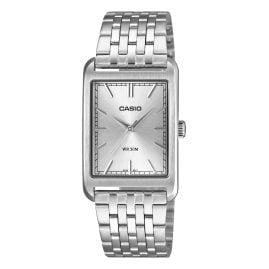 Casio MTP-B215D-7AVER Quartz Watch in Unisex Size Stainless Steel/Silver Ton