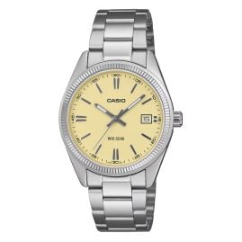 Casio UTP-1302PD-9AVEF Quarz-Armbanduhr in Unisexgröße Edelstahl/Vanille