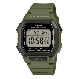 Casio W-738H-3AVEF Digital-Uhr für Herren Dualzeit Khaki