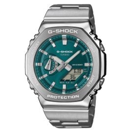 Casio GM-2110D-3A1ER G-Shock Classic Watch Silver-Coloured/Petrol
