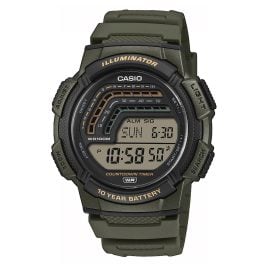Casio WS-1800-3AVEF Casio Timeless Digitaluhr für Herren Khaki