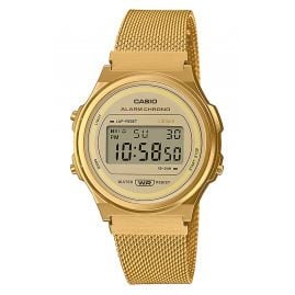 Casio A171WEMG-9AEF Digital Watch Vintage Gold Tone with Mesh Strap