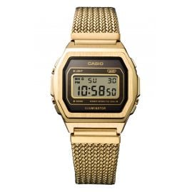 Casio A1000MGA-5EF Vintage Iconic Women's Watch Gold Tone/Dark Brown