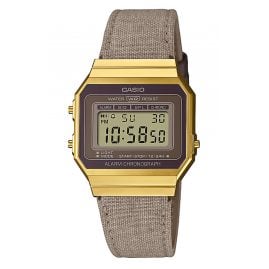 Casio A700WEGL-5AEF Vintage Iconic Women's Watch Beige/Gold Tone