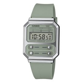 Casio A100WEF-3AEF Vintage Edgy Wristwatch Khakigreen