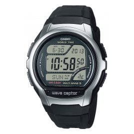 Casio WV-58R-1AEF Collection Digital Funkuhr für Herren Schwarz/Stahlfarben