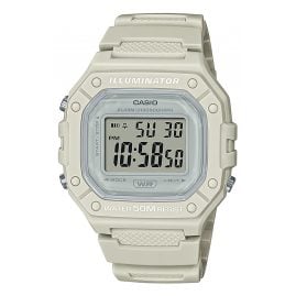 Casio W-218HC-8AVEF Collection Digital Armbanduhr Weiß