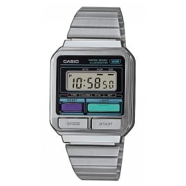 Casio A120WE-1AEF Vintage Unisex Digital Watch Silver Tone