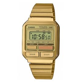 Casio A120WEG-9AEF Vintage Digital Watch in Unisex Size Gold Tone