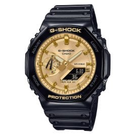 Casio GA-2100GB-1AER G-Shock Classic Ana-Digi Armbanduhr Schwarz/Goldfarben
