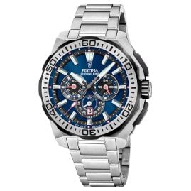 Festina F20724/2 Herrenuhr Chronograph Stahl/Dunkelblau