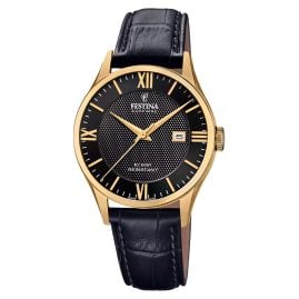 Festina F20010/4 Herren-Armbanduhr Schwarz/Goldfarben mit Saphirglas