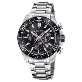 Festina F20042/4 Herrenuhr Chronograph Stahl/Schwarz mit Saphirglas