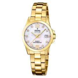 Festina F20050/1 Damenuhr Goldfarben mit Perlmuttblatt