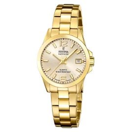 Festina F20050/2 Women's Wristwatch Gold Tone with Sapphire Crystal