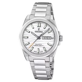 Festina F20073/1 Herrenuhr Silberfarben mit Saphirglas