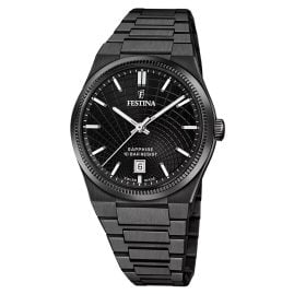 Festina F20080/1 Herrenuhr Schwarz mit Saphirglas
