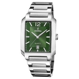 Festina F20677/5 Herren-Armbanduhr Rechteckig Stahl/Grün