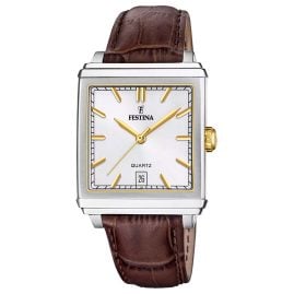 Festina F20681/4 Herrenuhr Rechteckig Zweifarbig mit Lederband