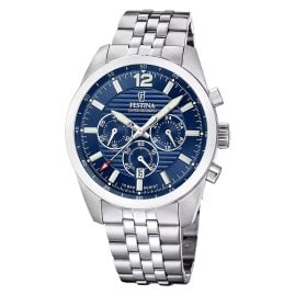 Festina F20742/1 Herrenuhr Chronograph Stahl/Blau
