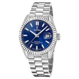Festina F20084/B Herrenarmbanduhr Stahl/Blau mit Saphirglas