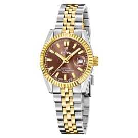 Festina F20088/3 Damenuhr Bicolor / Dunkelbraun 10 bar