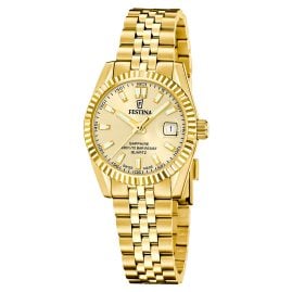 Festina F20089/2 Damenarmbanduhr Quarz Goldfarben 10 bar