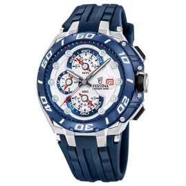 Festina F20755/1 Herrenuhr Chronograph Chrono Bike Silikon Blau