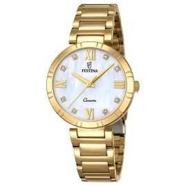 Festina F16938/2 Damen-Uhr Mademoiselle Quarz Goldfarben