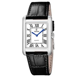 Festina F20771/1 Herrenuhr Quarz Rechteckig Lederband Schwarz