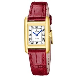 Festina F20774/1 Damenuhr Quarz Rechteckig Rot/Goldfarben