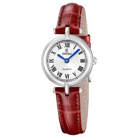 Festina F20787/1 Uhr für Damen Quarz mit Lederband Rot
