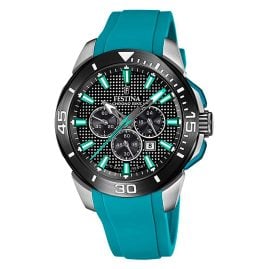 Festina F20642/3 Men´s Wristwatch Chronograph Turquoise