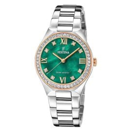 Festina F20658/3 Solar Watch for Ladies Steel/Green