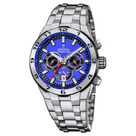 Festina F20670/3 Men's Wristwatch Chronograph Steel/Blue