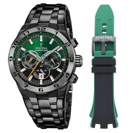 Festina Solar Watch for Men at order F20656/3 Steel/Green uhrcenter