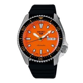 Seiko SRPL89K1 Seiko 5 Sports Herren-Uhr Automatik Schwarz/Orange