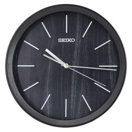 Seiko QXA853K Wall Clock Classic Modern Oak Black