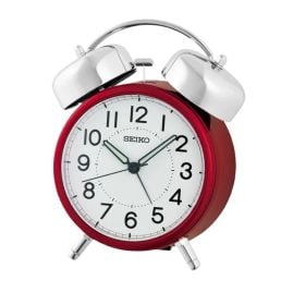 Seiko QHK063R Glocken-Wecker mit Leisegang Rot