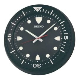 Seiko QXA849K Quarz Wanduhr mit Leisegang Schwarz