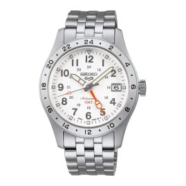 Seiko SSK059K1 Herrenuhr Automatik GMT Stahl/Weiß