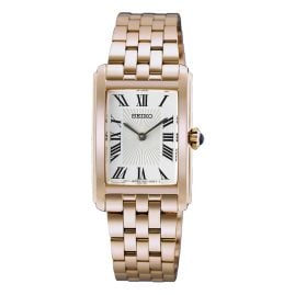 Seiko HGG002P1 Damen-Armbanduhr Quarz Rechteckig Roségoldfarben