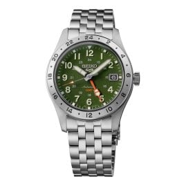 Seiko HDB001K1 Herrenuhr Automatik GMT Stahl/Moosgrün