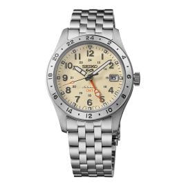 Seiko HDB002K1 Herrenarmbanduhr Automatik GMT Stahl/Beige