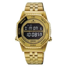 Seiko HFL003P1 Unisex Digitaluhr Chronograph Rotocall Goldfarben