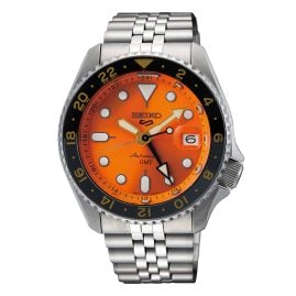Seiko 5 Sports SSK005K1 Men's Watch Automatic GMT Steel/Orange