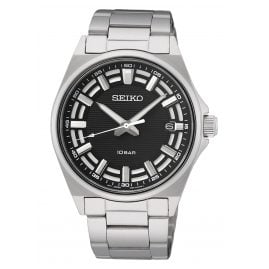 Seiko SUR505P1 Herren-Armbanduhr Quarz Stahl/Schwarz