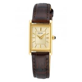 Seiko SWR086P1 Ladies' Watch with Brown Leather Strap