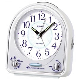Seiko QHP003W Alarm Clock with 18 Melodies